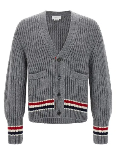 THOM BROWNE RWB TAPE CARDIGAN