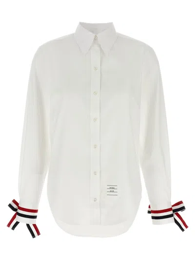 THOM BROWNE RWB TAPE CUFFS SHIRT