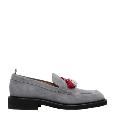 Thom Browne Rwb Tassel Loafer Shoes In Gray