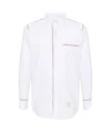 Thom Browne Rwb-trim Cotton Shirt In White