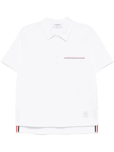 THOM BROWNE RWB TRIM JERSEY POLO SHORT