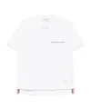 Thom Browne Rwb Trim Jersey Polo Short In White