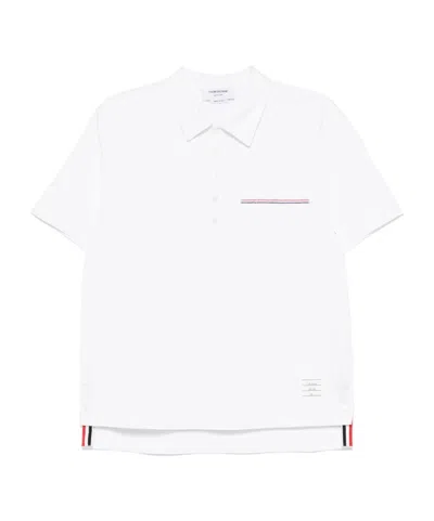 THOM BROWNE THOM BROWNE RWB TRIM SHORT SLEEVED POLO SHIRT