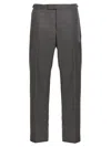 Thom Browne Wool Trousers With Back Pockets And Belt Loops