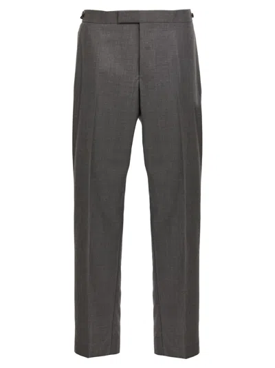 Thom Browne Low Rise Trousers In Grey