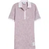 Thom Browne Rwb Tweed Polo Dress In Red/white/blue