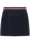 Thom Browne Thigh Length Side Tab Skirt In Navy