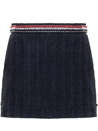 THOM BROWNE THIGH LENGTH SIDE TAB SKIRT
