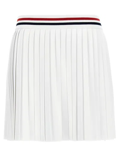 Thom Browne Women Pleated Miniskirt In White