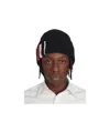 Thom Browne Rwb Wool Beanie In Black