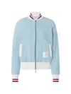 Thom Browne Rwb-stripe Bomber Jacket In Blue
