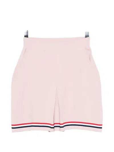 Thom Browne Rwb-stripe Box-pleated Mini Skirt In Pattern