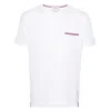 Thom Browne White Classic Crew Neck Cotton T-shirt In White