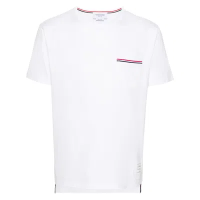 THOM BROWNE JERSEY RWB STRIPE POCKET TEE