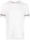 Thom Browne T-shirt With Iconic Bands In White
