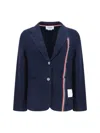 Thom Browne Sack Blazer Jacket In Navy