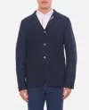 Thom Browne Rwb-stripe Cotton Blazer In Blue