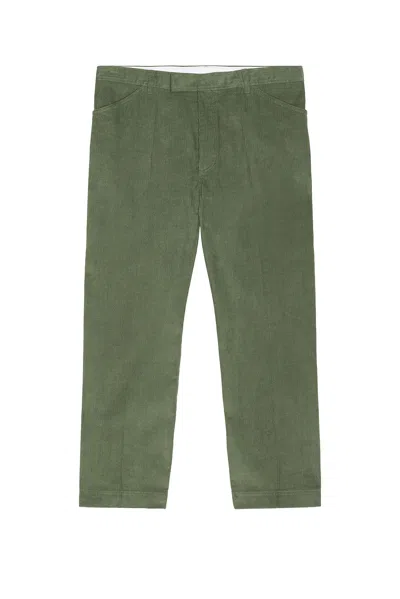 Thom Browne Sailor Pocket Tapered Cord Chino In Green