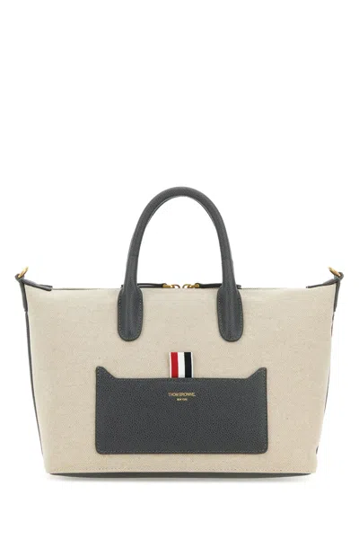 Thom Browne Sand Canvas Duffle Small Handbag