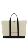 Thom Browne Women's Sand Canvas Travel Bag In Multi