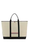 Thom Browne Beige Rwb-stripe Tote
