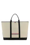 Thom Browne Sand Canvas Travel Bag