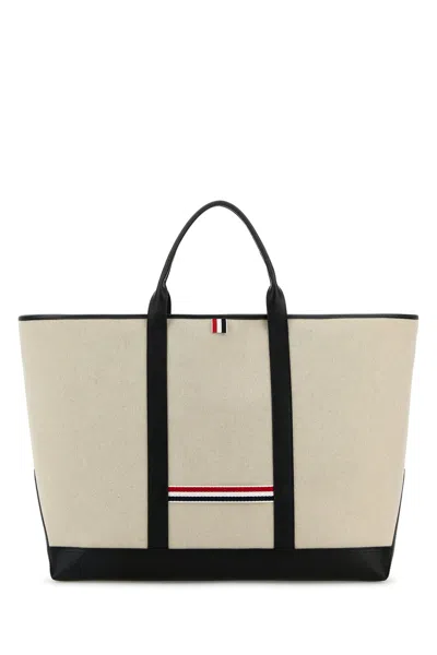 Thom Browne Sand Canvas Travel Bag