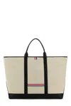 Thom Browne Beige Rwb-stripe Tote