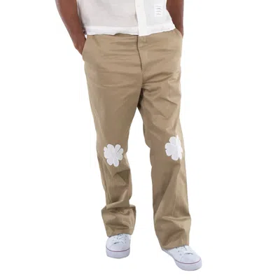 Thom Browne Satin Stitch Unconstructed Daisy Patch Trouser In Neutral
