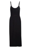 Thom Browne Satin Tipped Whipcord Wool Corset Maxi Dress In Black