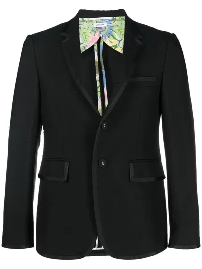 Thom Browne Sakko Mit Satin-borten In 001 Black