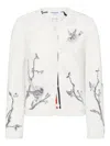Thom Browne Cardigan Mit Langen Ärmeln In White