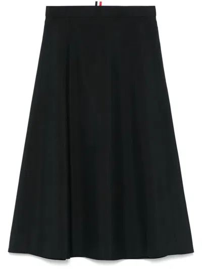 Thom Browne School A-line Skirt In Black