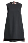 Thom Browne School Uniform Wool Blend Shift Minidress In Black