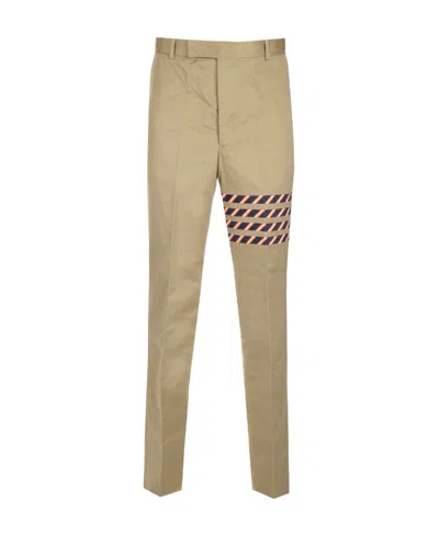 Thom Browne Seamed 4-bar Unconstructed Chino Trouser In Nude