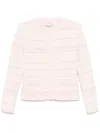 Thom Browne Seersucker-cardigan In Pink
