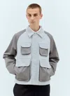 THOM BROWNE SEERSUCKER PANELS FIELD JACKET