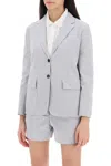 Thom Browne Thom E Women's Seersucker Single-breasted Jacket