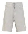 Thom Browne Seersucker Stripe-print Swim Shorts In White