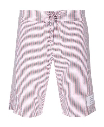 THOM BROWNE THOM BROWNE STRIPED DRAWSTRING SWIMMING SHORTS