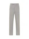 Thom Browne Seersucker Trousers In Lt Grey