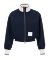 Thom Browne Zip Bomber Jacket In Blue