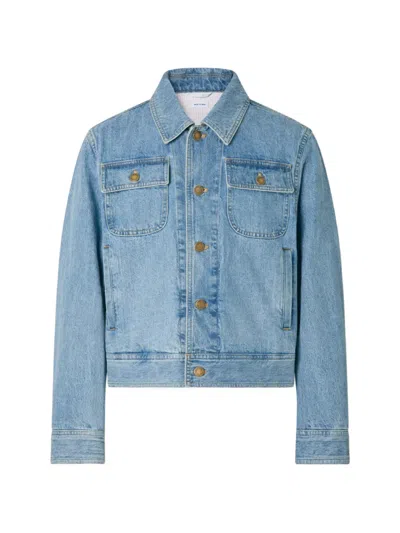 Thom Browne Selvedge Backstrap Denim Jacket In Blue
