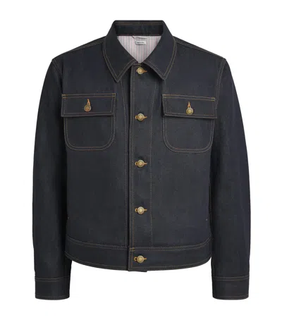 Thom Browne Selvedge Denim Jacket In Navy