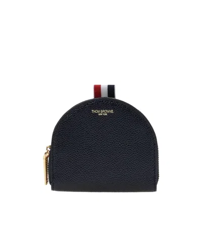 Thom Browne Semi-circle Coin Purse In Black