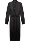 Thom Browne Semi-sheer Midi Dress In Black