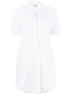Thom Browne Sequin-detail Cotton Shirt Dress In White