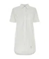 Thom Browne Sequin Embellished Mini Shirt Dress In White