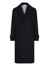 Thom Browne Shawl-collar Coat In Black