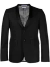 Thom Browne Shawl-collar Single-breasted Blazer In Black